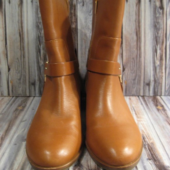 MICHAEL KORS STACKED HEEL BOOTS - SZ. 8-8.5 - Picture 2 of 7